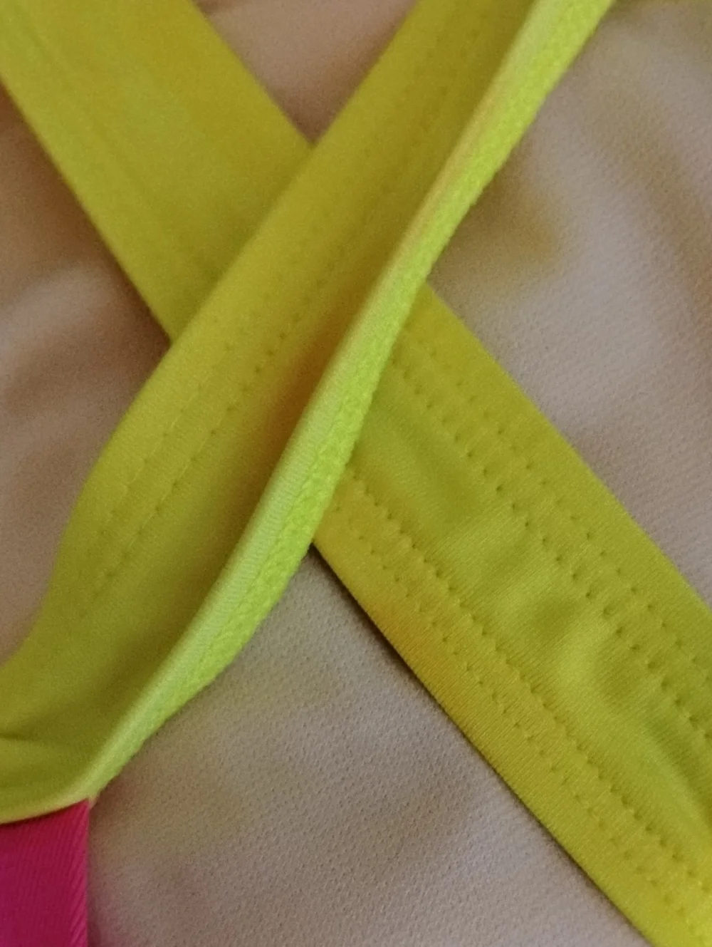 Lands' End Neon Color Blocked One Piece Girl's Swimsuit 14+